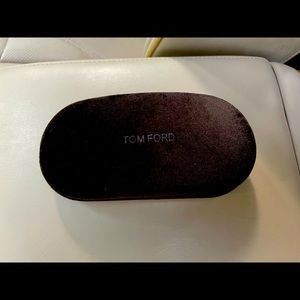 Tom Ford brown suede sunglass case
